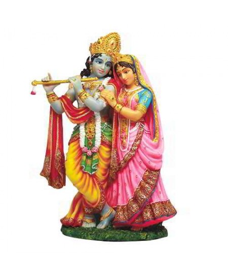 Krishna and Radha Hindu God Statue