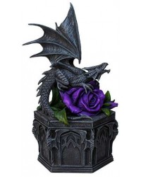 Dragon Beauty Purple Rose Trinket Box