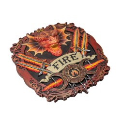 Magical Elements Plaque Set – Earth, Air, Fire, Water by Anne Stokes