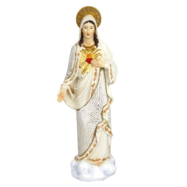 Immaculate Heart of Mary White Catholic Statue