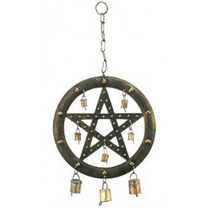 Pentacle Wind Chime with Bells