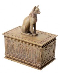 Bastet Sandstone Color Resin 5 Inch Box