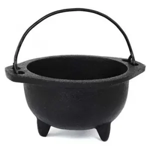 Cast Iron 6 Inch Wide Mouth Mini Cauldron