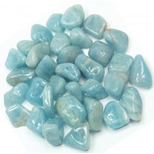 Aquamarine Tumbled Stones - 1 Pound Pack