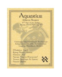 Aquarius Zodiac Parchment Poster