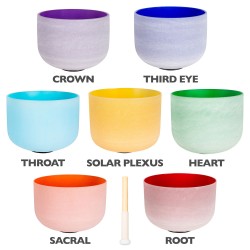 Chakra 10" Crystal Singing Bowl Set of 7