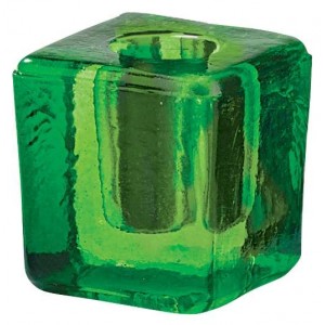 Green Glass Mini Candle Holder