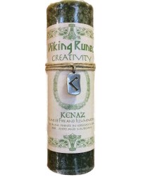 Kenaz Viking Rune Amulet Candle for Creativity