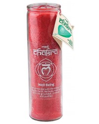 Root Chakra Glass Jar Pillar Candle