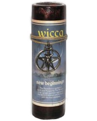 Wicca New Beginnings Spell Candle with Amulet Pendant