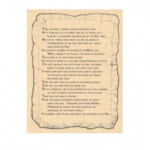 Emerald Tablet Parchment Poster