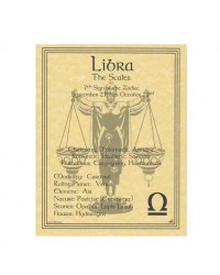 Libra Zodiac Parchment Poster