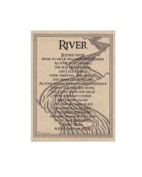 River Blessing Prayer Parchment Poster