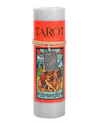 Strength Tarot Card Candle with Pendant