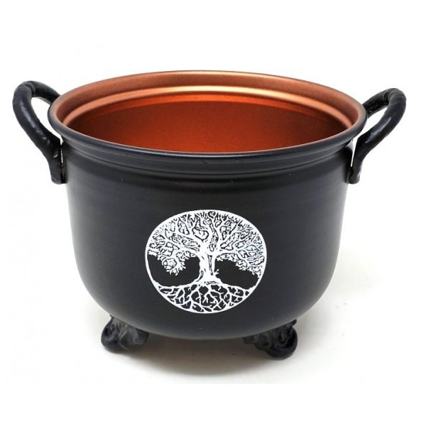 Tree of Life Metal 4 Inch Cauldron