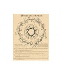 Wheel of the Year Color Me Parchment Poster